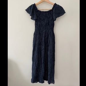 Zara brand navy pinstripe summer dress